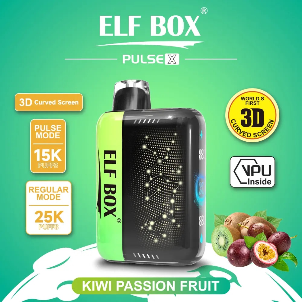 elf box pulse x 25000 puffs original genuine disposable vape starry sky type c charging port crystal 25k customizable. fast shipping
