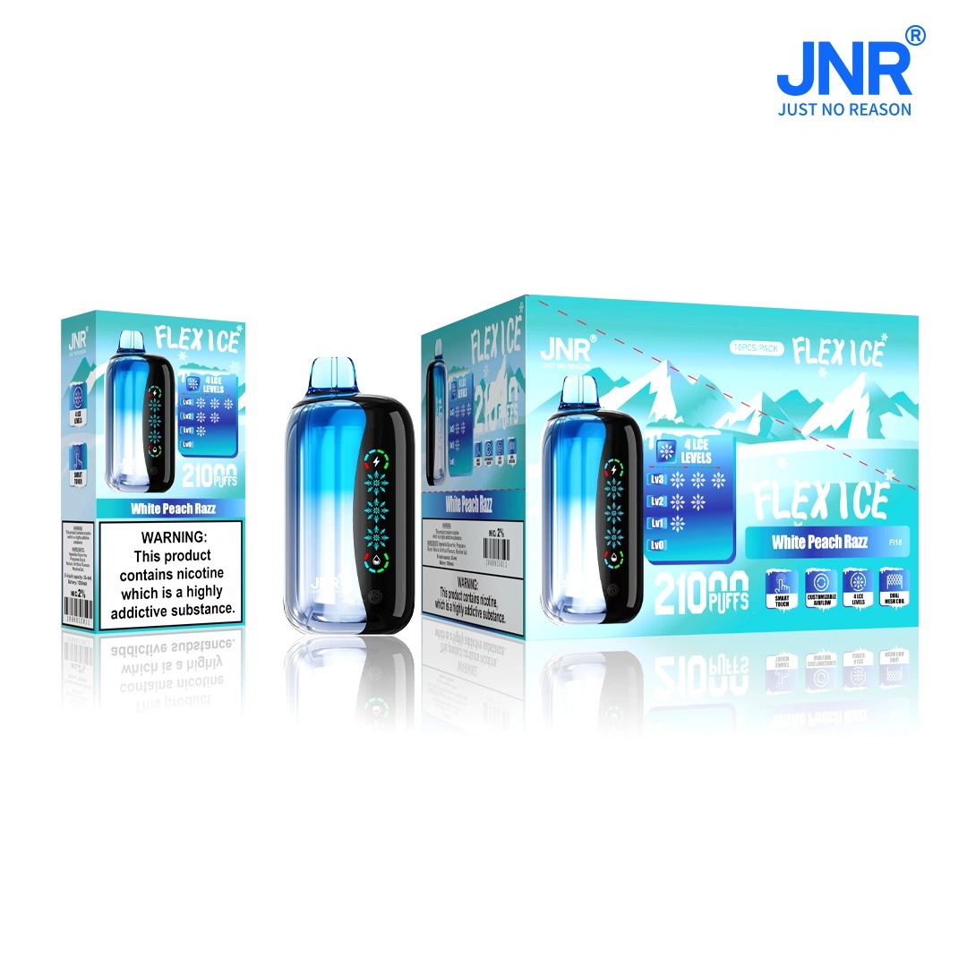 jnr flex ice 21000 puffs original genuine disposable vape led display type c charging port crystal 21k customizable. fast shipping