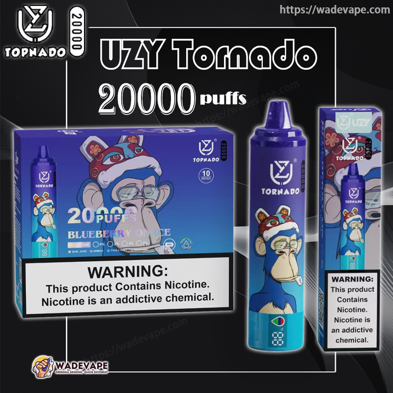 uzy tornado 20000 puffs three flavor switching original genuine 20k type c charging port led display customizable. fast shipping (copy)