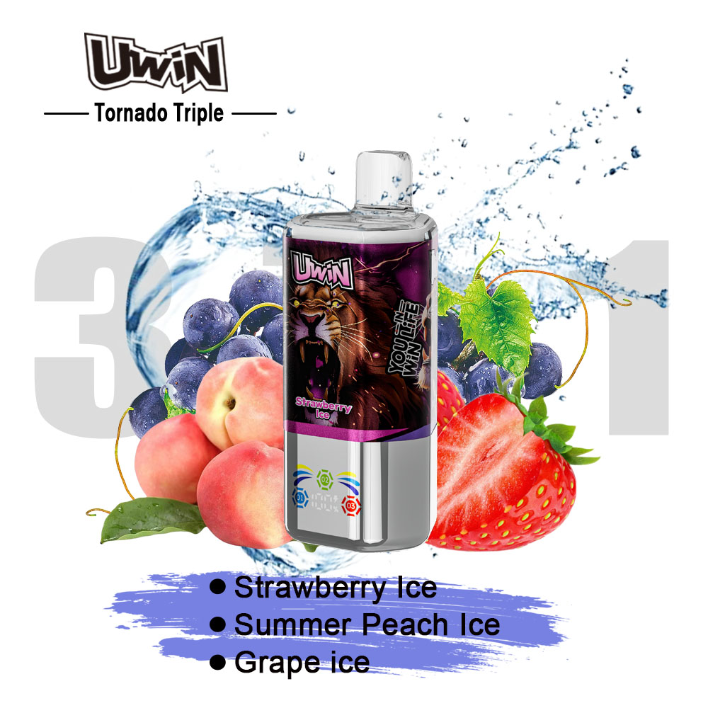 uwin tornado triple 60000 puffs three flavors switching 3in1 original genuine 60k type c charging port led display customizable. fast shipping