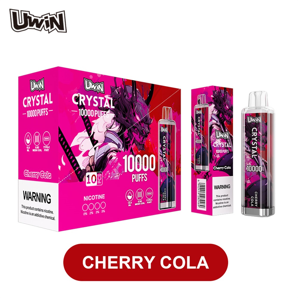 uwin crystal 10000 puffs original genuine 10k puffs type c charging port led display customizable. fast shipping