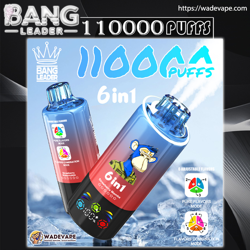bang leader 110000 puffs original genuine bang 6in1 110k led e liquid battery display customizable. fast shipping
