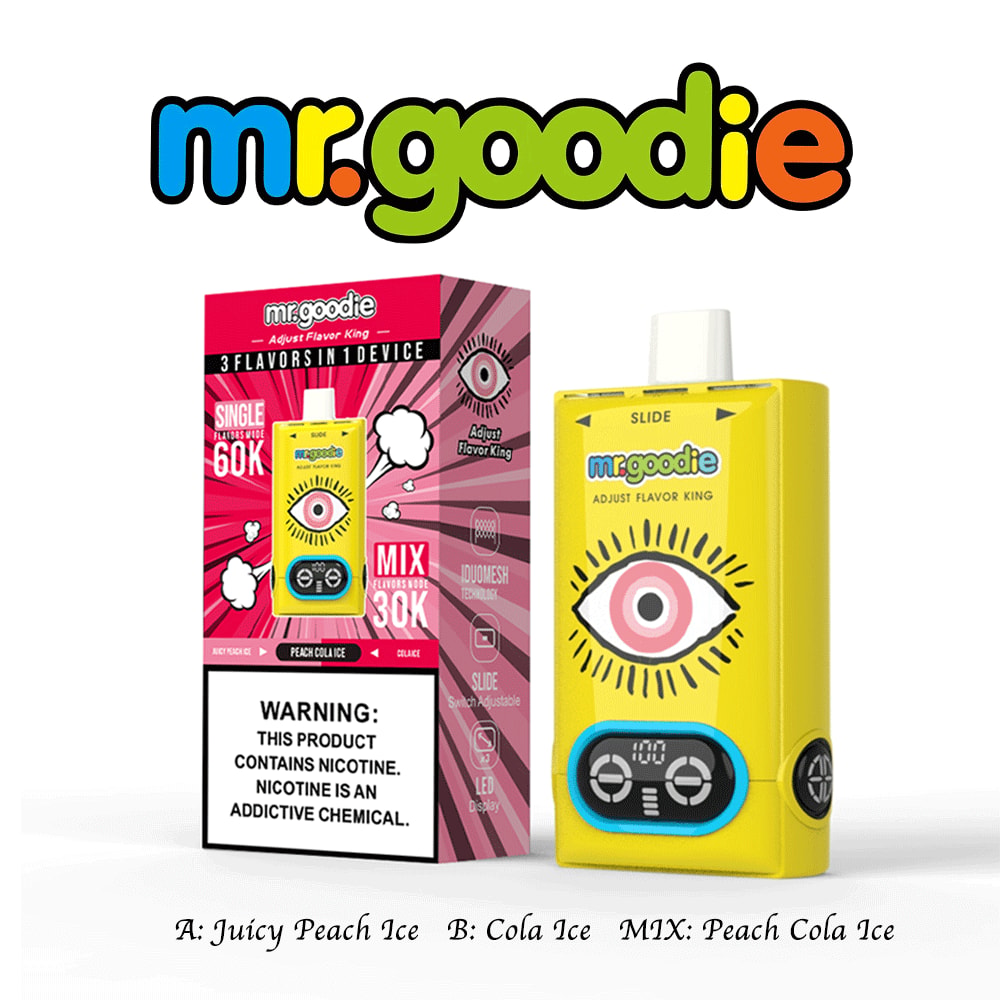 mr.goodie 60000 puffs adjust flavor king 60k 3 flavor switching original genuine mr.goodie 60k 3in1 customizable. fast shipping