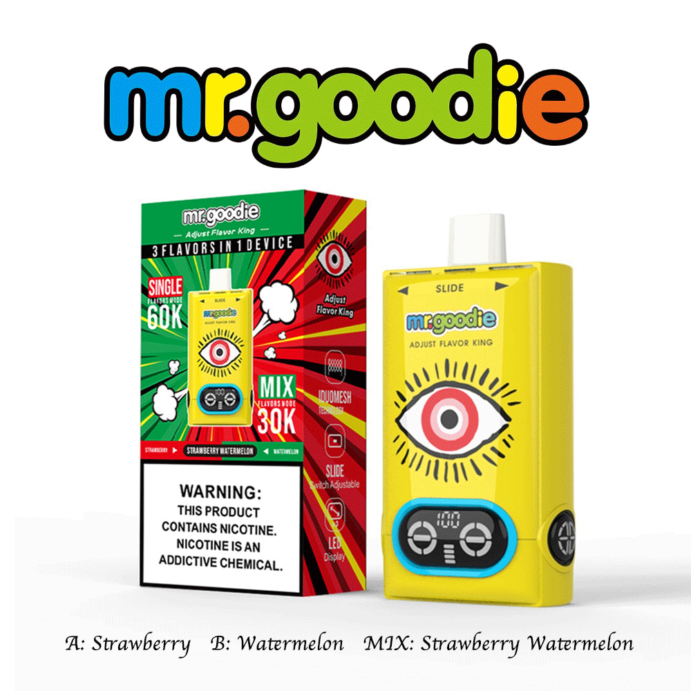 mr.goodie 60000 puffs adjust flavor king 60k 3 flavor switching original genuine mr.goodie 60k 3in1 customizable. fast shipping