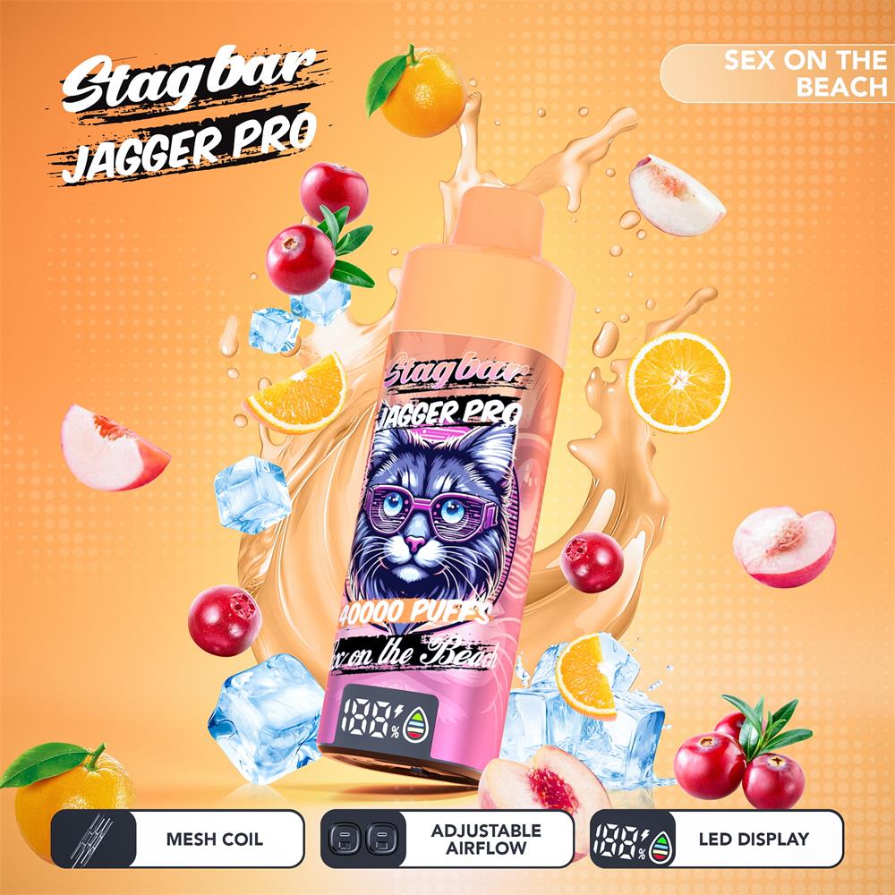 stag bar 40000 soezen originele stag bar jagger pro 40k vape led-scherm type c poort wegwerp e sigaretten eu magazijn 3 5 dagen levering