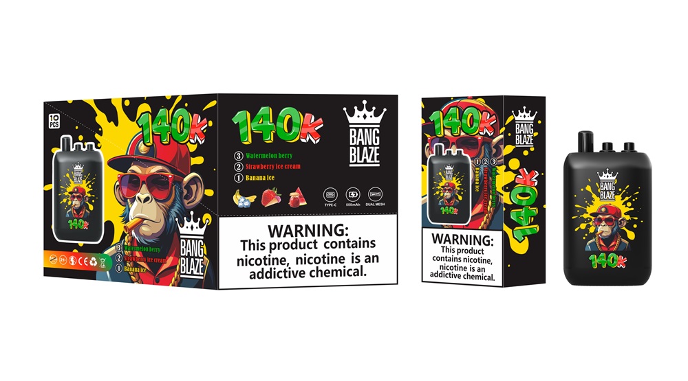 bang blaze 140000 puffs original bang blaze 140k 3 flavors in 1 vape type c port disposable e cigarettes customizable fast shipping