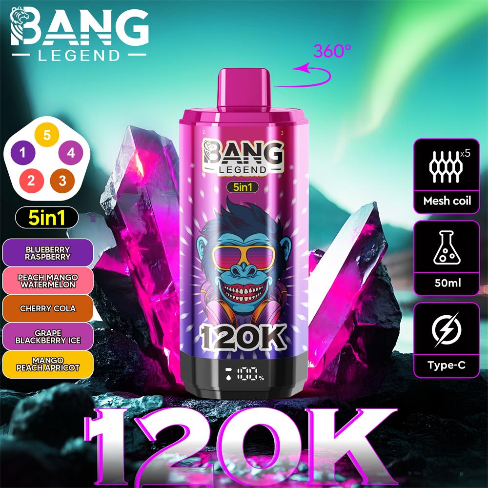 bang legend 120000 puffs 5 flavor switching original bang legend 120k 5in1 flavor disposable vape shipping from eu warehouse free shipping