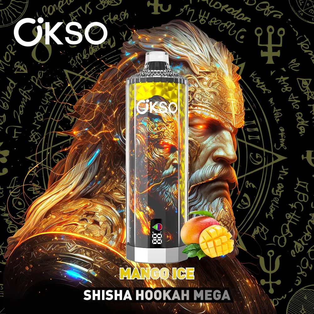 okso shisha 50000 puffs original okso shisha hookah mega 50k vape led display type c port disposable e cigarettes customizable fast shipping
