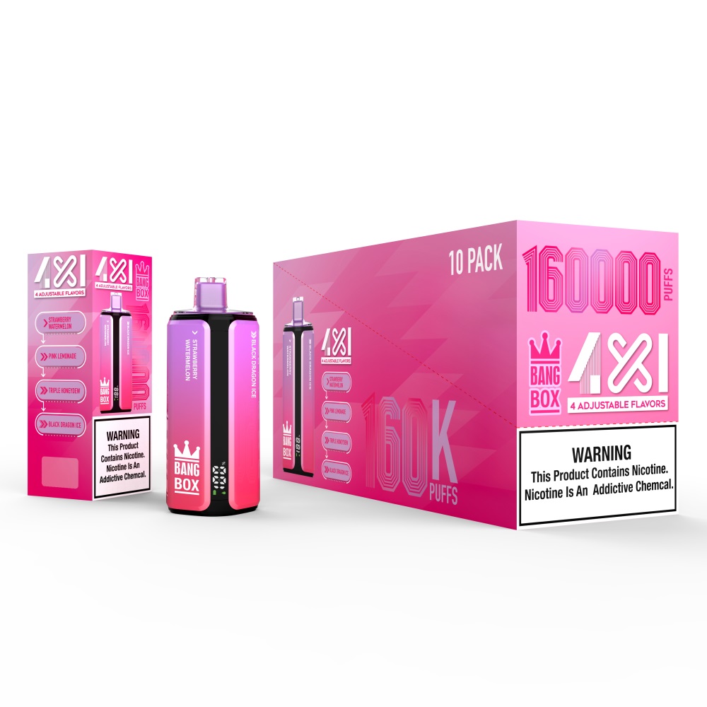 bang box 160000 puffs original bang box 4in1 160k vape led display type c port disposable e cigarettes customizable fast shipping