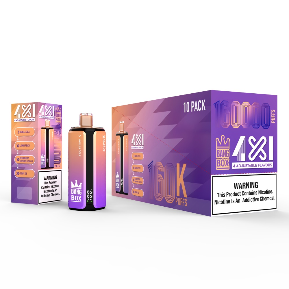 bang box 160000 puffs original bang box 4in1 160k vape led display type c port disposable e cigarettes customizable fast shipping