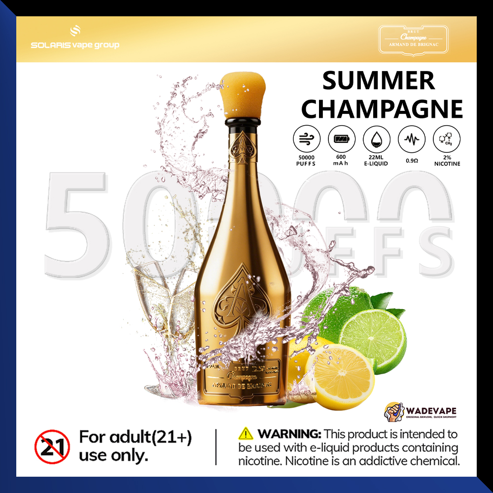 solaris champagne 50000 puffs | wine bottle disposable vape