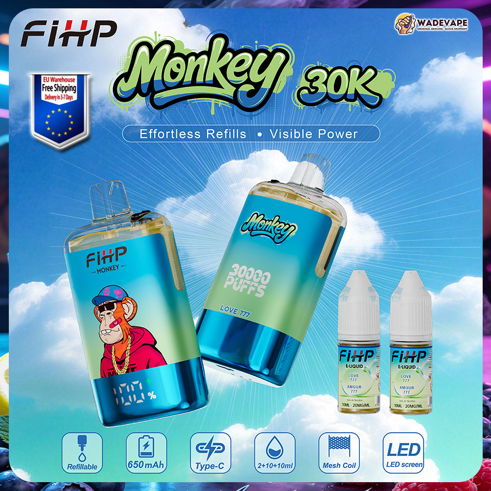 sfihp monkey 30000 puffs navulbare vape | 30k puffs type c dual mesh coil | EU-magazijn 3–7 dagen levering