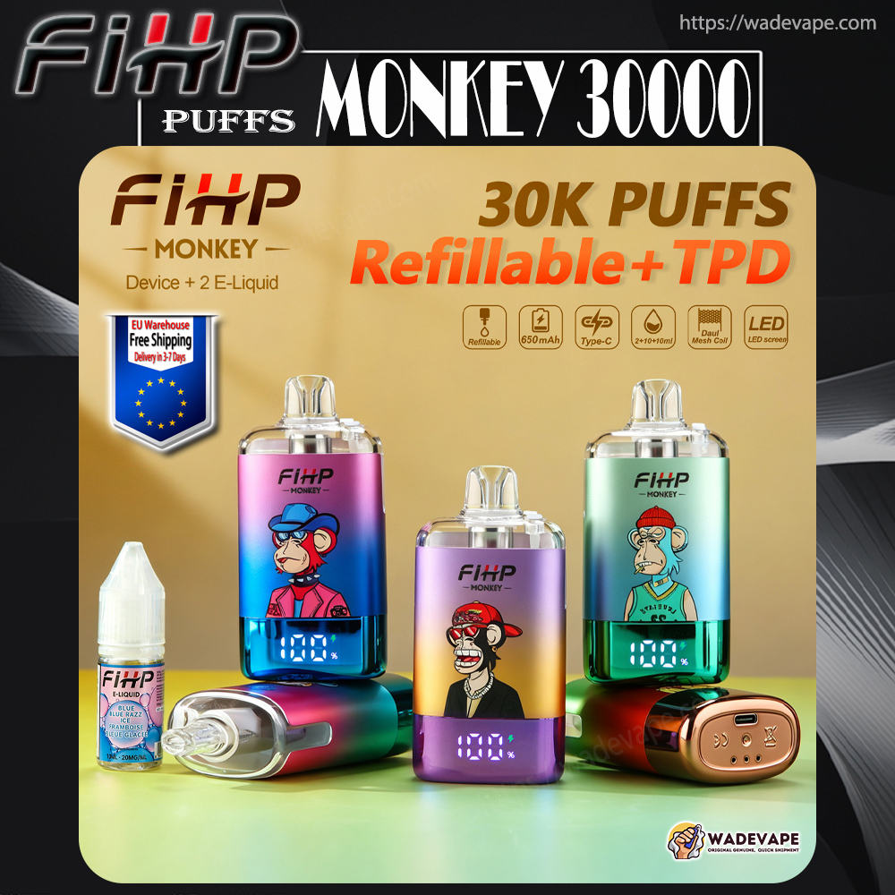 sfihp monkey 30000 puffs navulbare vape | 30k puffs type c dual mesh coil | EU-magazijn 3–7 dagen levering