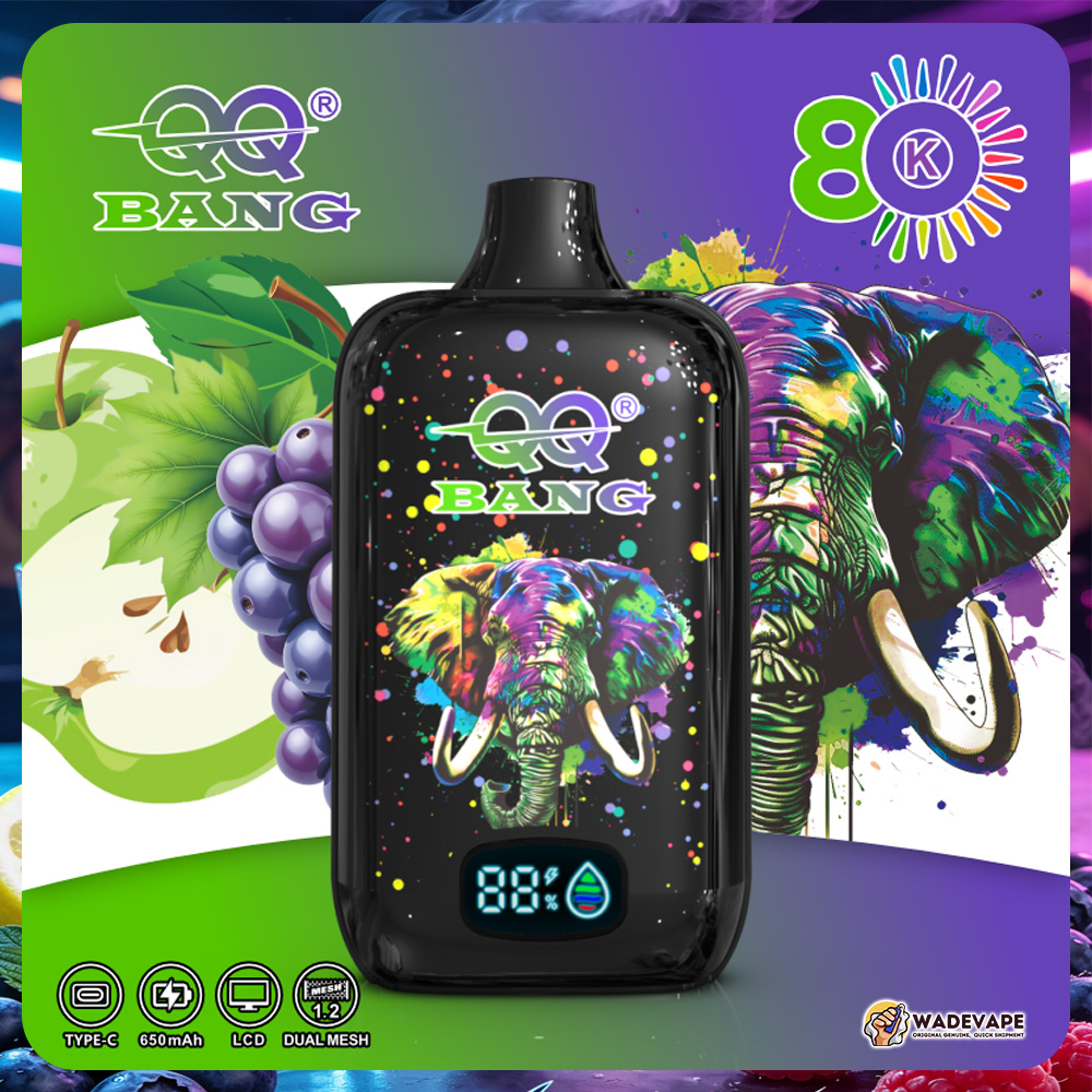 qq bang 80000 puffs disposable vape | dual mesh coil 80k vape | 650mah lcd screen