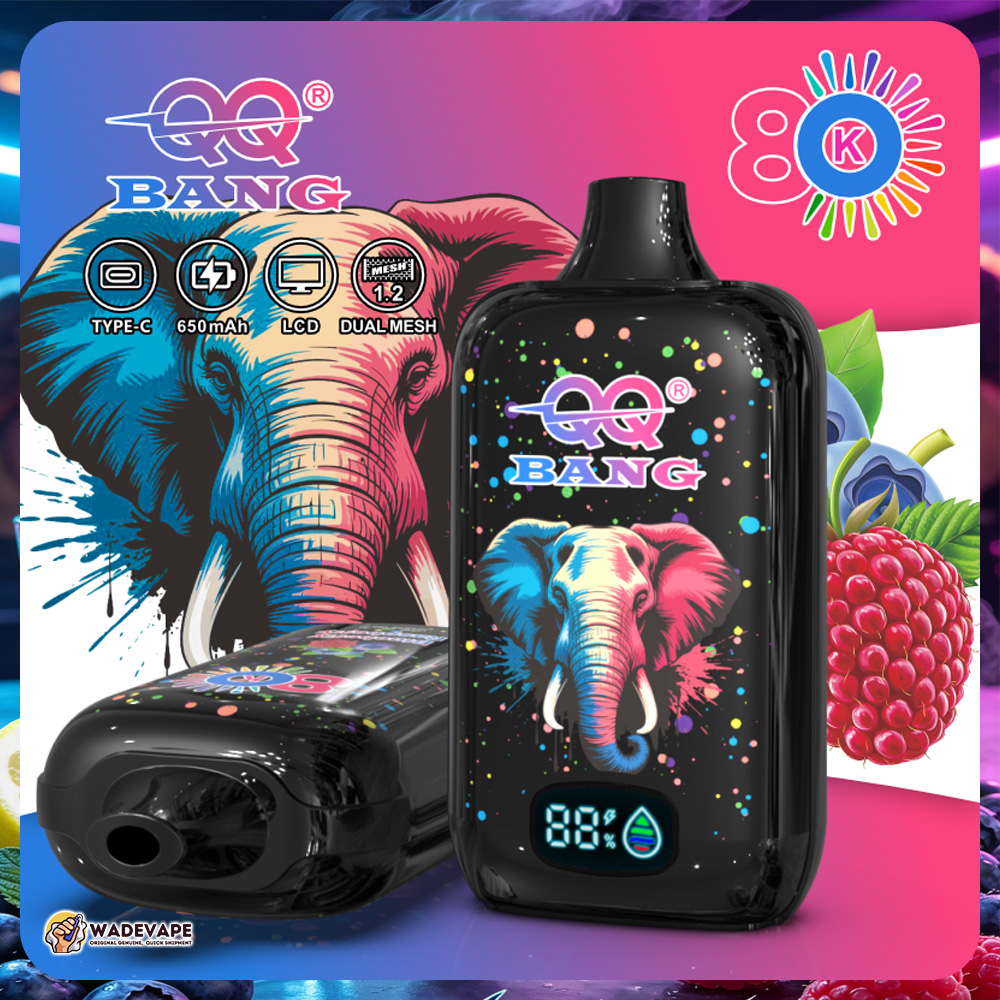 qq bang 80000 puffs disposable vape | dual mesh coil 80k vape | 650mah lcd screen