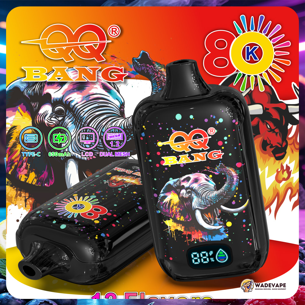 qq bang 80000 puffs disposable vape | dual mesh coil 80k vape | 650mah lcd screen