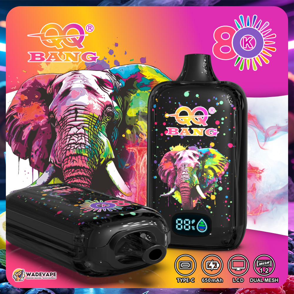 qq bang 80000 puffs disposable vape | dual mesh coil 80k vape | 650mah lcd screen