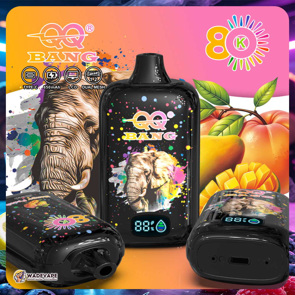 qq bang 80000 puffs disposable vape | dual mesh coil 80k vape | 650mah lcd screen