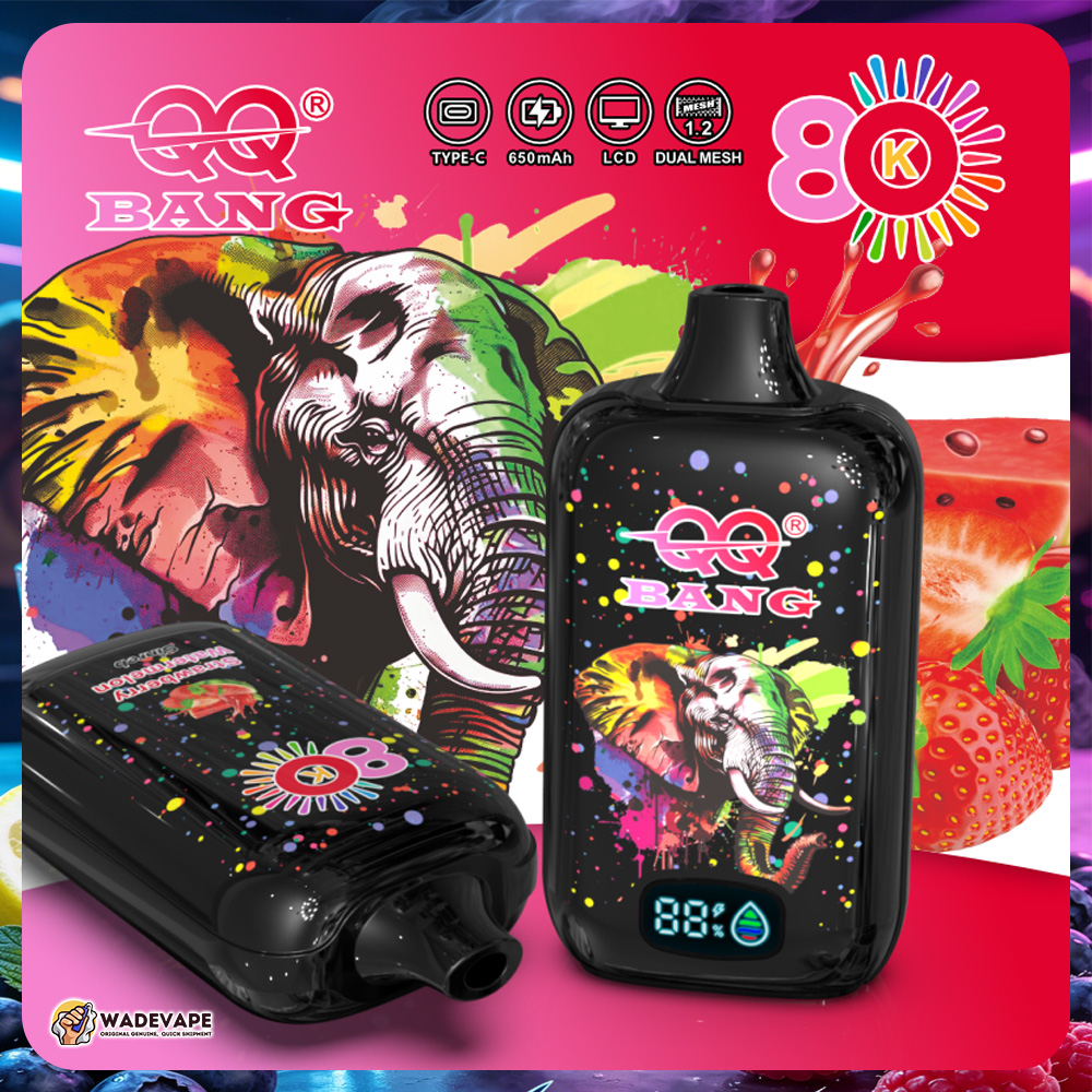 qq bang 80000 puffs disposable vape | dual mesh coil 80k vape | 650mah lcd screen