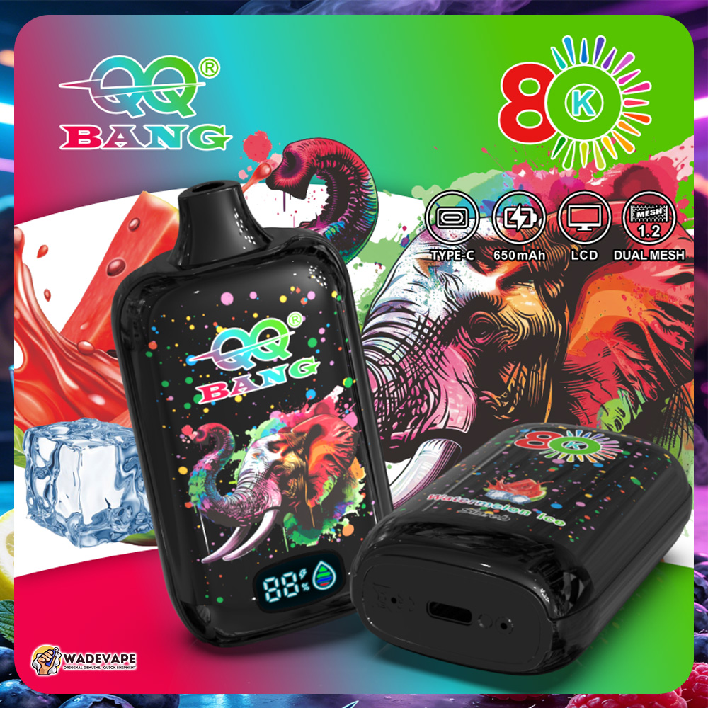 qq bang 80000 puffs disposable vape | dual mesh coil 80k vape | 650mah lcd screen