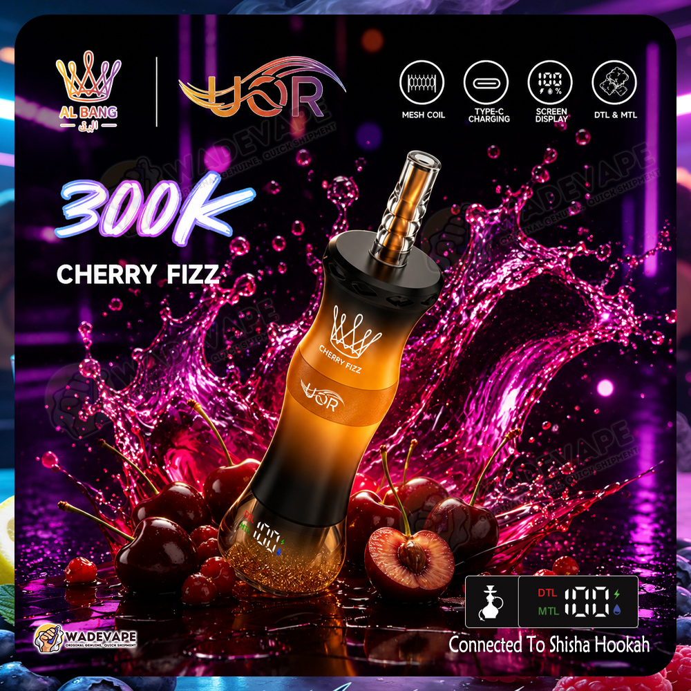 uor al bang 300k puffs | adjustable airflow dual mode 300000 shisha disposable vape