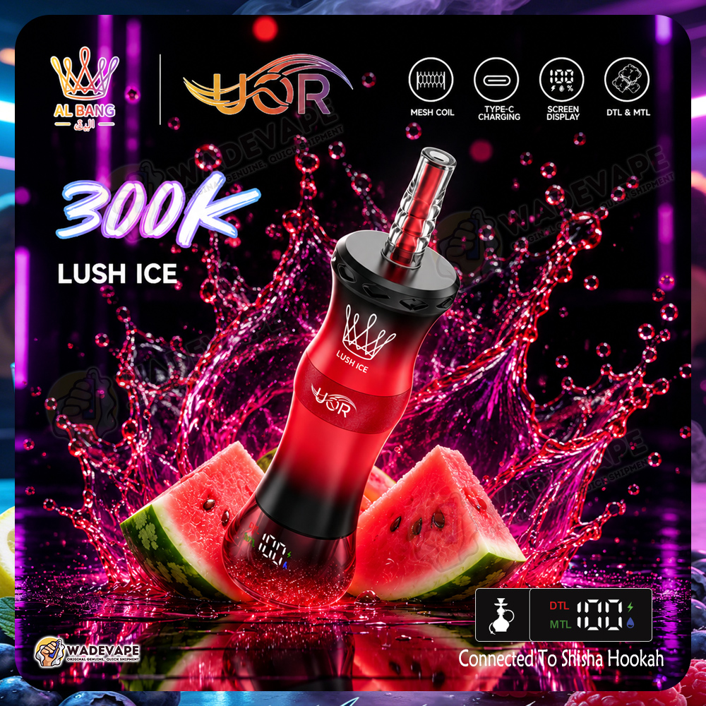 uor al bang 300k puffs | adjustable airflow dual mode 300000 shisha disposable vape