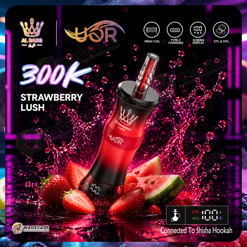 uor al bang 300k puffs | adjustable airflow dual mode 300000 shisha disposable vape