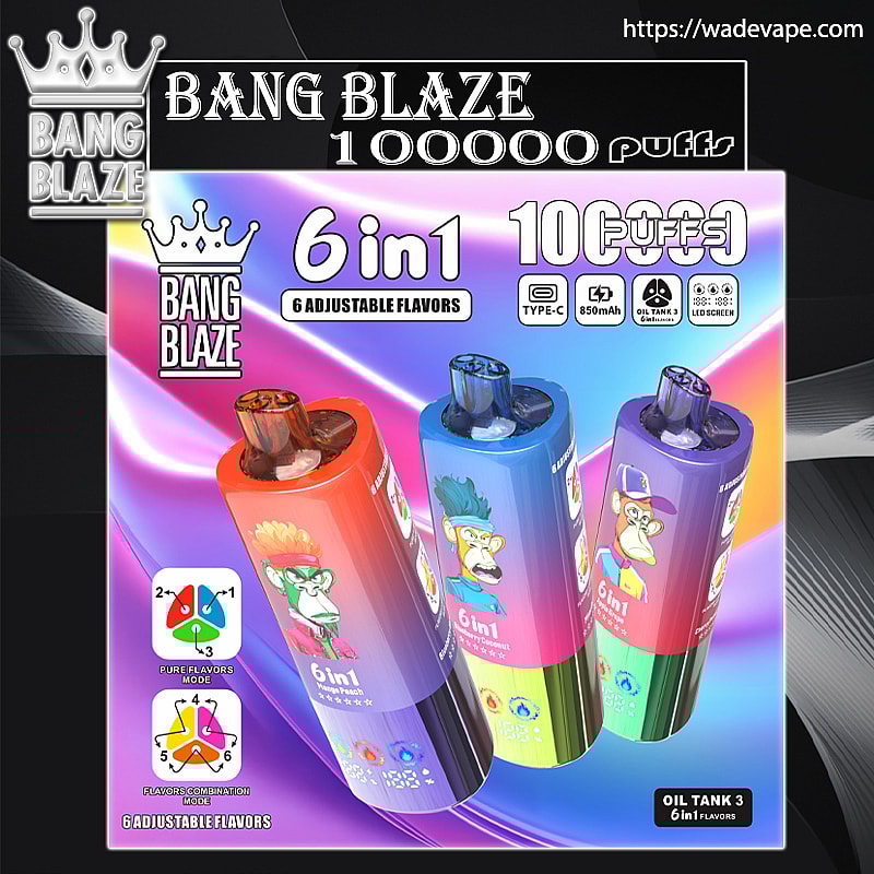 Bang Blaze 6in1 100000 puffs 6 Flavor Switching Original