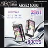 airmez 80000 puffs 2in1 flavor switching original genuine 80k led display type c charging port customizable fast shipping