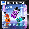 fumot eco 50000 puffs original fumot eco 50k double flavors vape led display type c port disposable e cigarettes customizable. fast shipping