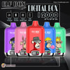 elf box digital 12000 puffs original genuine disposable vape type c charging port crystal 12k customizable. fast shipping
