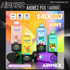airmez 140000 trekjes origineel airmez 6in1 140k 6 smaken in 1 vape led-display type c poort wegwerpbare e-sigaretten aanpasbaar. snelle verzending