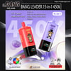 bang leader 15 in 1 450k disposable vape | smart display type c port| adjustable 4 level ice | dual mode mouth/lung suction vape