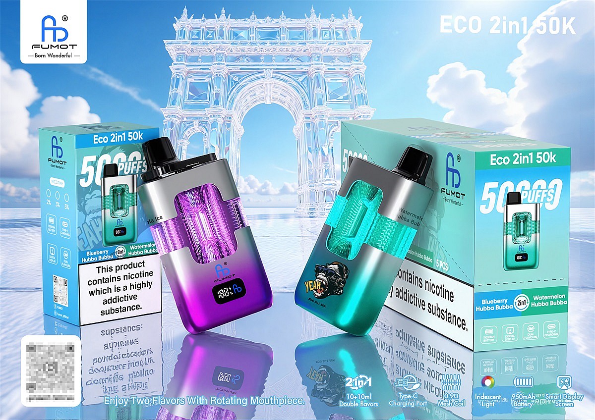 fumot eco 50000 puffs original bang leader 120k double flavors vape led display type c port disposable e cigarettes customizable. fast shipping (copy)
