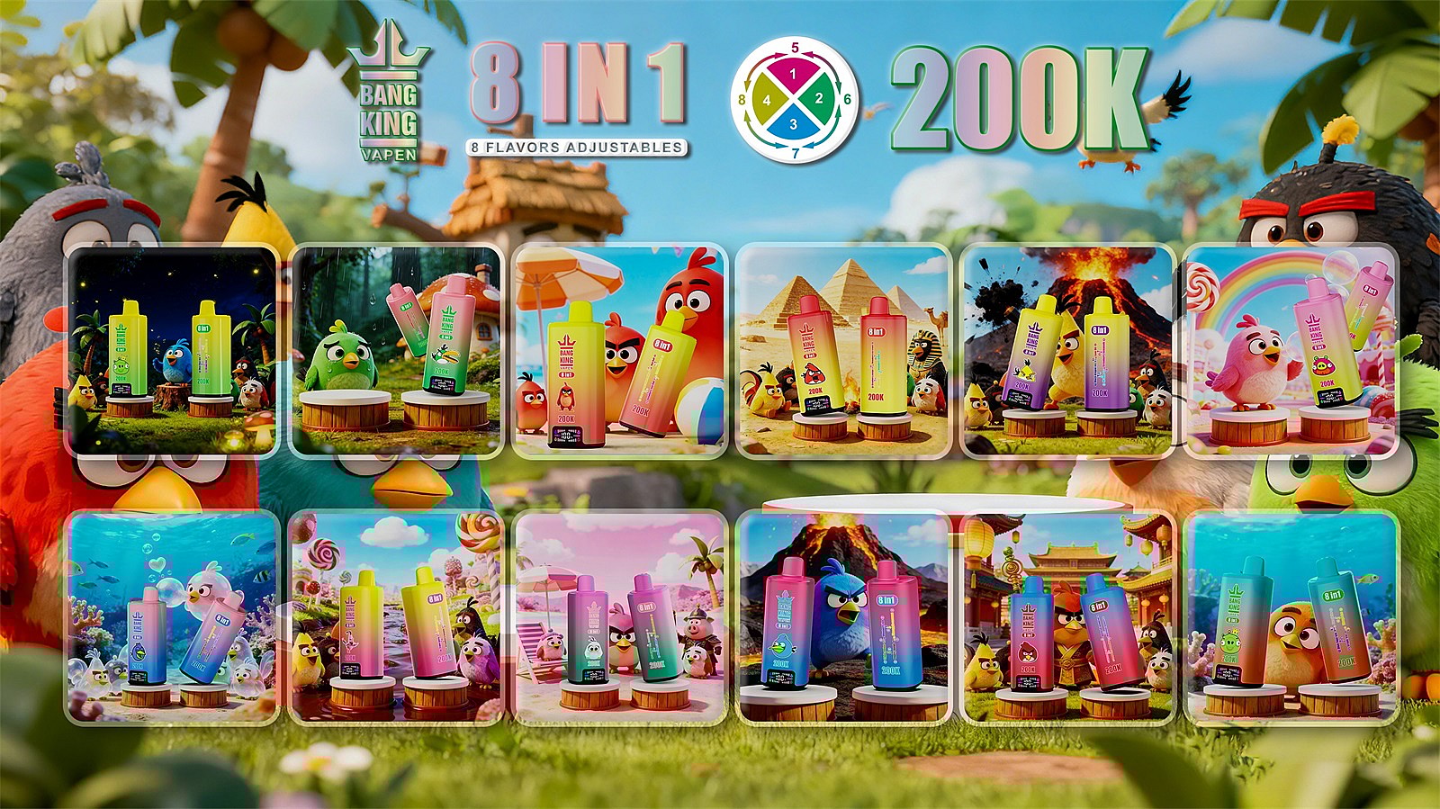 bang king 200000 puffs original bang king 8in1 200k vape led display type c port disposable e cigarettes customizable fast shipping