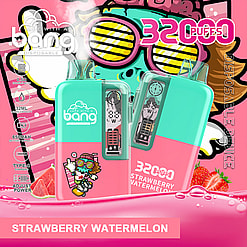 Bright pink-and-teal packaging for a disposable 