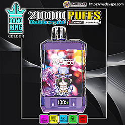 Bang King Crystal 20000 puffs Original Genuine Intake Port 20K Customizable. Fast shipping