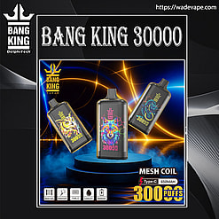 Bang King Crystal 30000 Puffs Original Genuine 30K Flavor Switching Customizable. Fast shipping