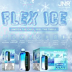 jnr flex ice 21000 puffs original genuine disposable vape led display type c charging port crystal 21k customizable. fast shipping