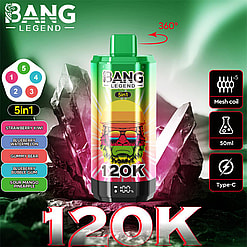bang legend 120000 puffs 5 flavor switching original genuine 85k 5in1 flavor switching customizable. fast shipping