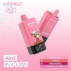 airmez fox 120000 puffs 4in1 flavor switching original genuine 80k led display type c charging port customizable fast shipping