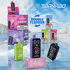 uzy tornado 30000 puffs double flavor switching original genuine 20k type c charging port led display customizable. fast shipping