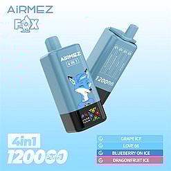 airmez fox 120000 puffs 4in1 flavor switching original genuine 80k led display type c charging port customizable fast shipping