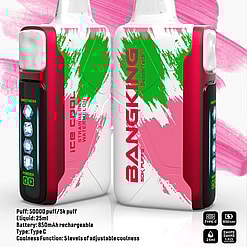 bang king ice cool 50000 puffs original genuine disposable e cigarettes 40k flavor switching customizable fast shipping