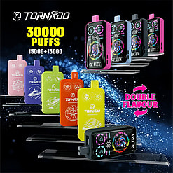 uzy tornado 30000 puffs double flavor switching original genuine 20k type c charging port led display customizable. fast shipping