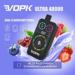 vopk ultra 40000 puffs double flavor switching original genuine 40k type c charging port led display customizable. fast shipping