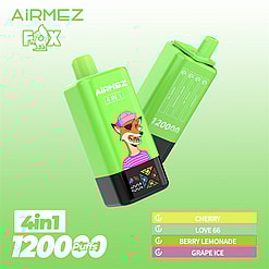 airmez fox 120000 puffs 4in1 flavor switching original genuine 80k led display type c charging port customizable fast shipping