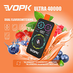 vopk ultra 40000 puffs double flavor switching original genuine 40k type c charging port led display customizable. fast shipping
