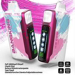 bang king ice cool 50000 puffs original genuine disposable e cigarettes 40k flavor switching customizable fast shipping