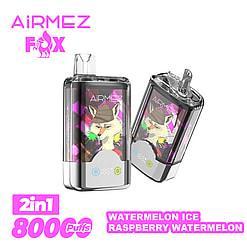 airmez fox 80000 puffs 2in1 flavor switching original genuine 80k led display type c charging port customizable fast shipping
